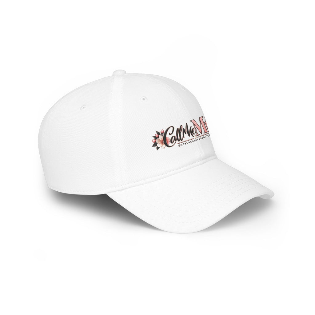 Call Me Mrs. Floral Low Profile Baseball Cap